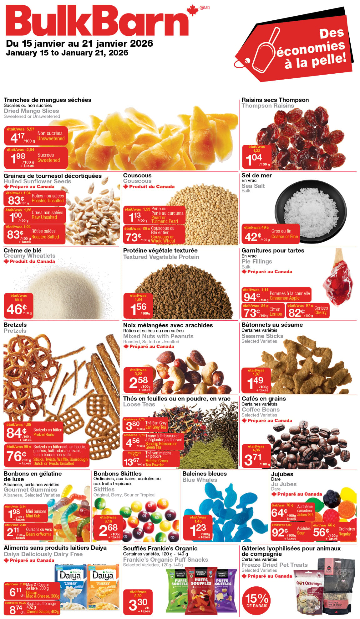 Circulaire Bulk Barn Du 15 Au 21 Janvier 2026 - Page 1