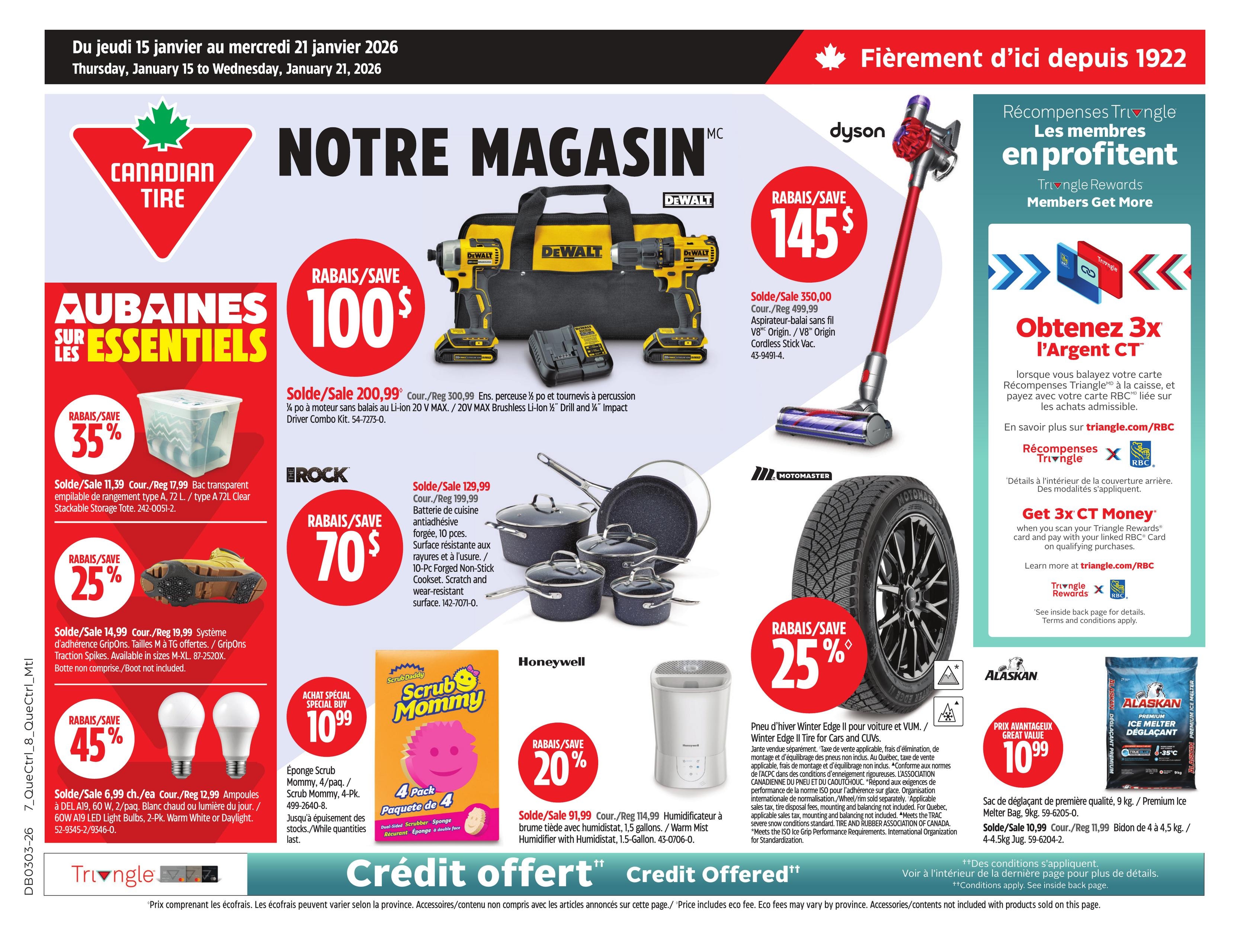 Circulaire Canadian Tire Du 15 Au 21 Janvier 2026