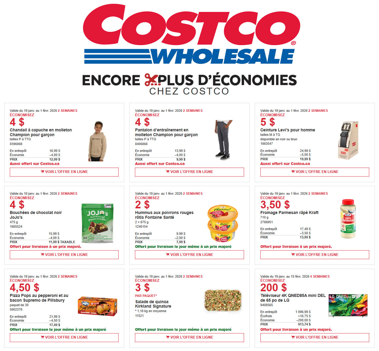 Circulaire Rabais Costco Du 19 Janvier Au 1 Février 2026 - Page 1