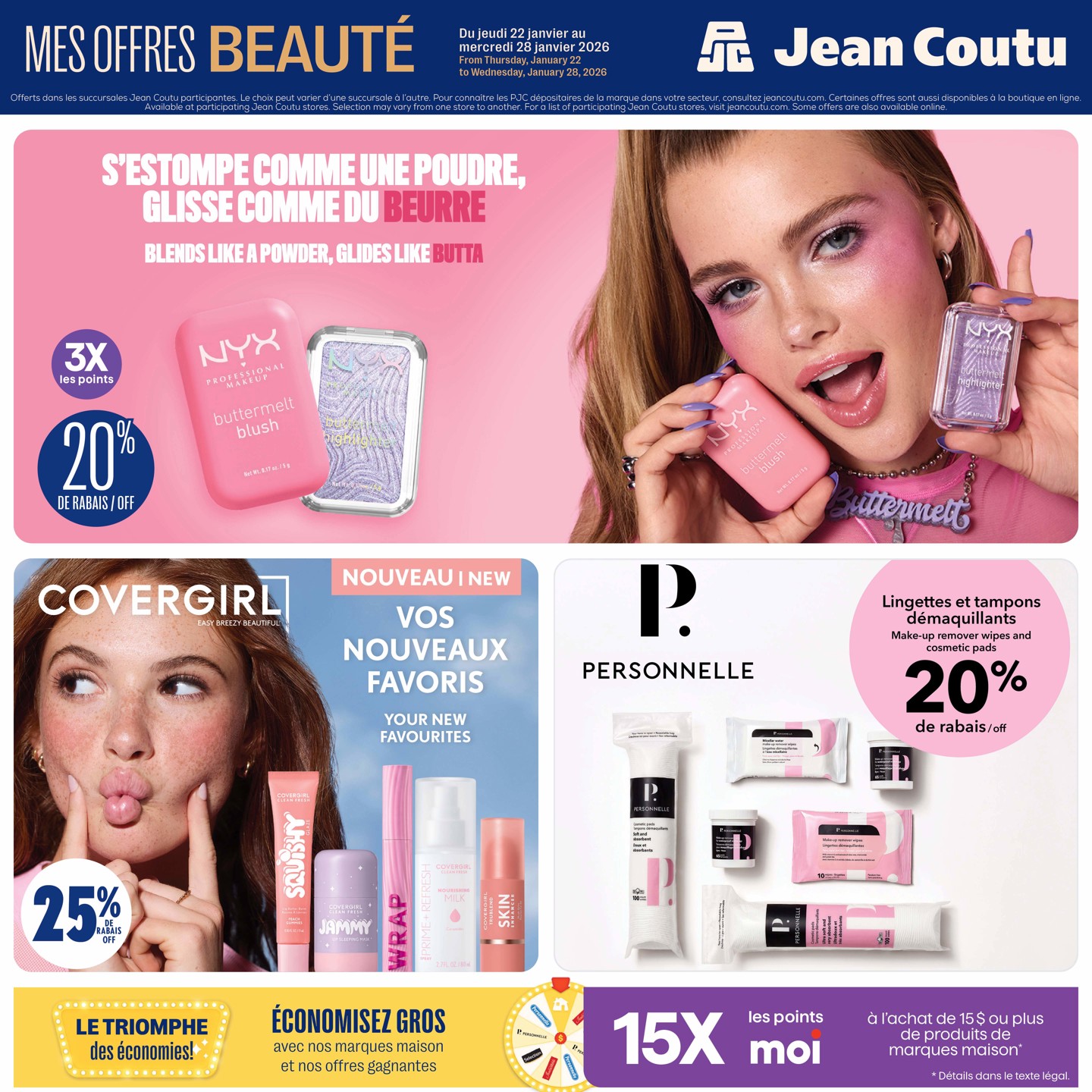 Circulaire Jean Coutu Beaute Du 22 Au 28 Janvier 2026 - Page 1