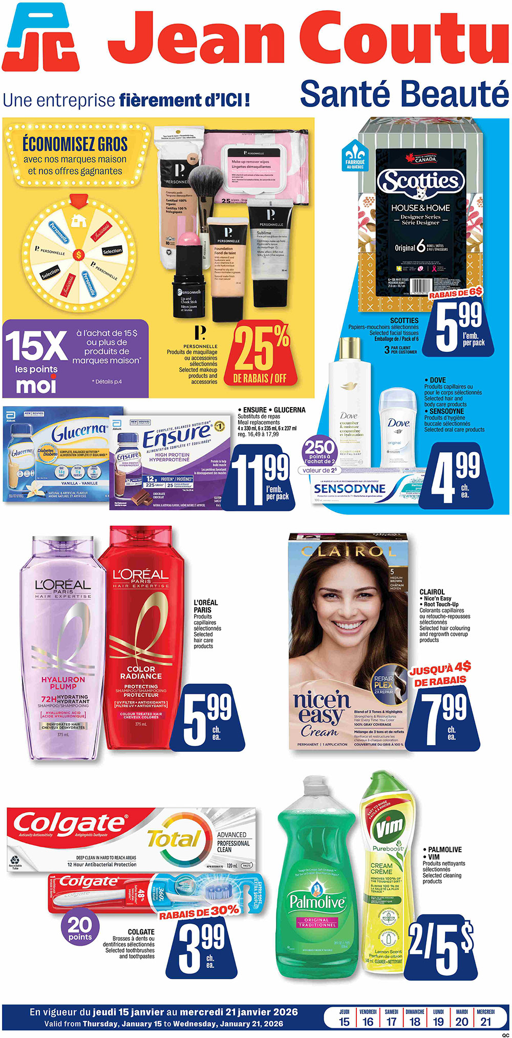 Circulaire Jean Coutu – Sante Beaute Du 15 Au 21 Janvier 2026 - Page 1