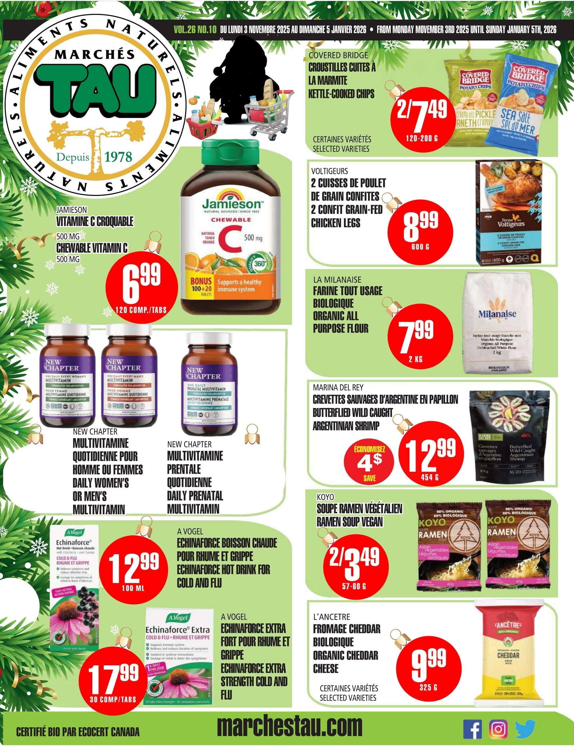 Circulaire Tau Marché D'Alimentation Naturelle Du 3 Novembre Au 4 Janvier 2026 - Page 1