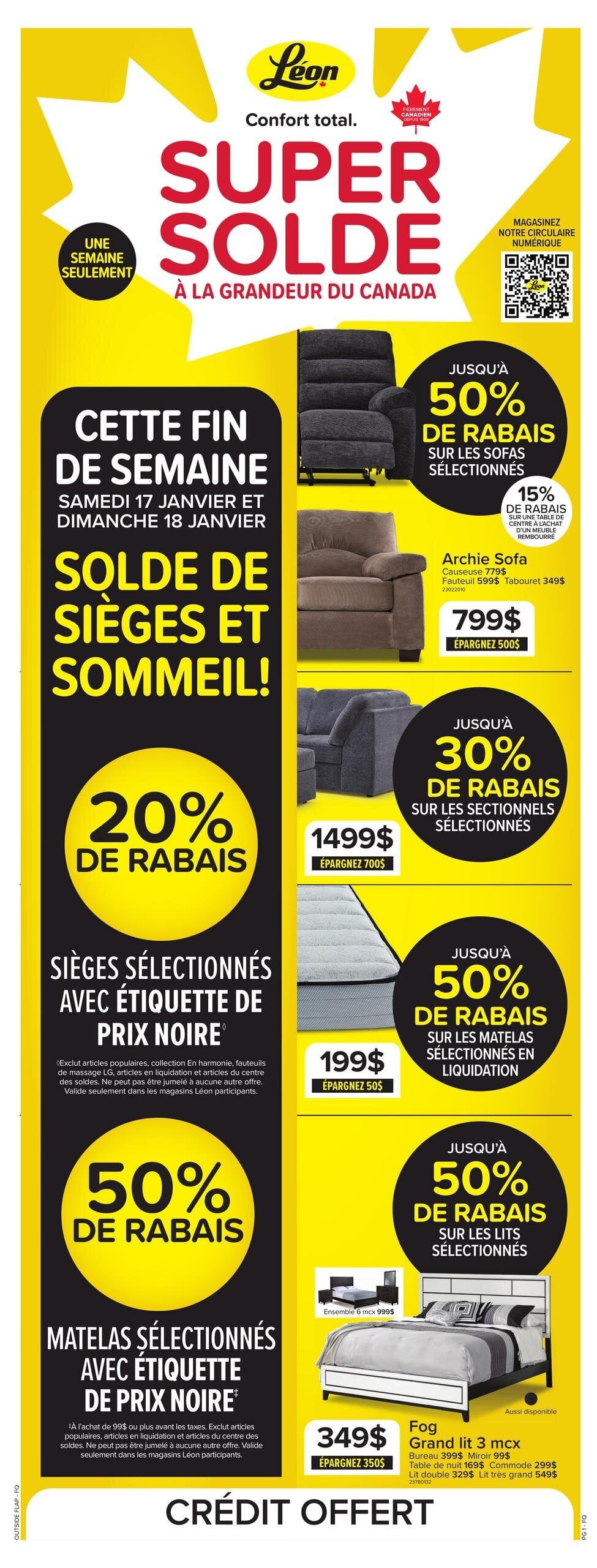 Circulaire Meubles Léon Du 15 Au 21 Janvier 2026 - Page 1