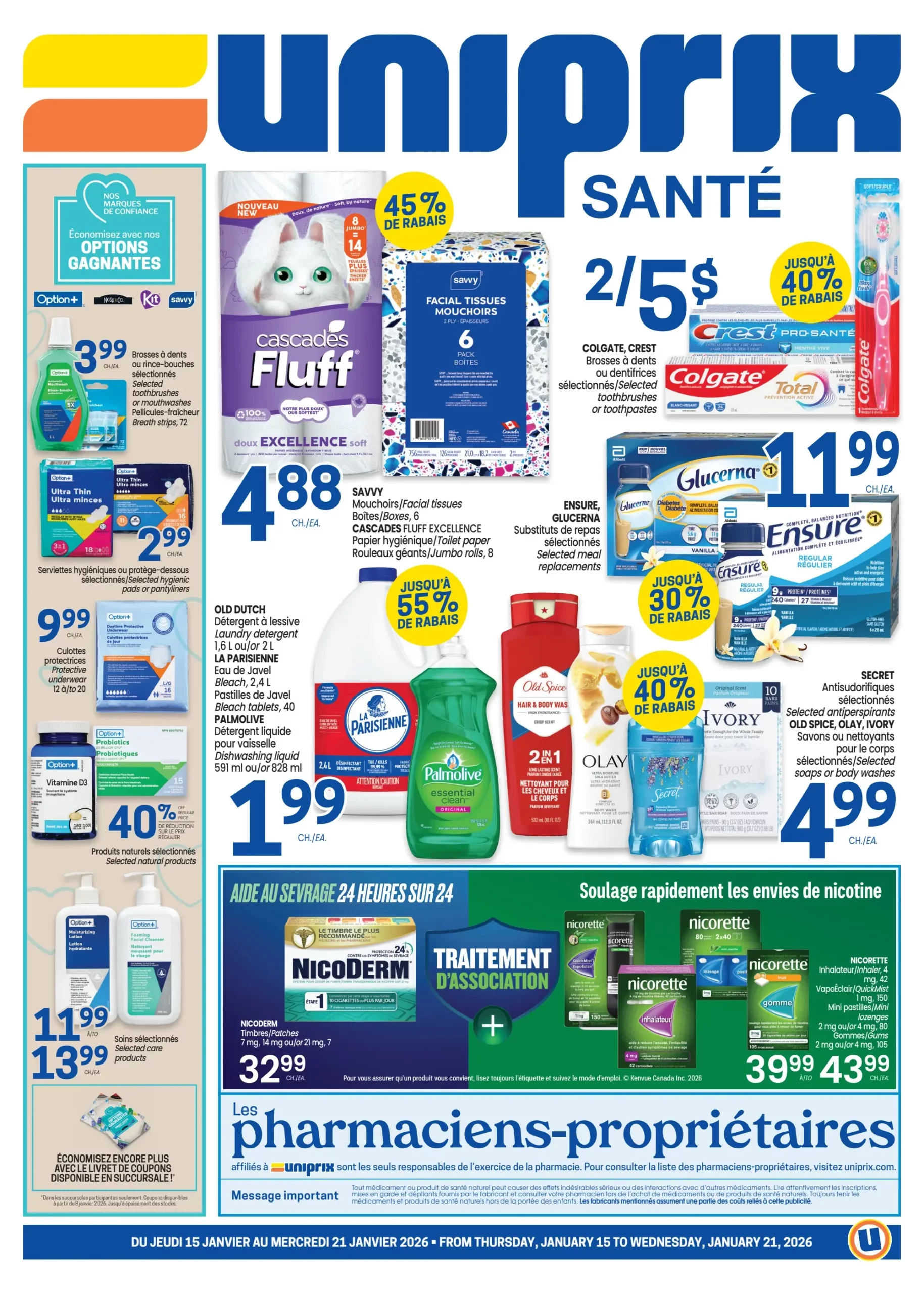 Circulaire Uniprix Sante Du 15 Au 21 Janvier 2026 - Page 1