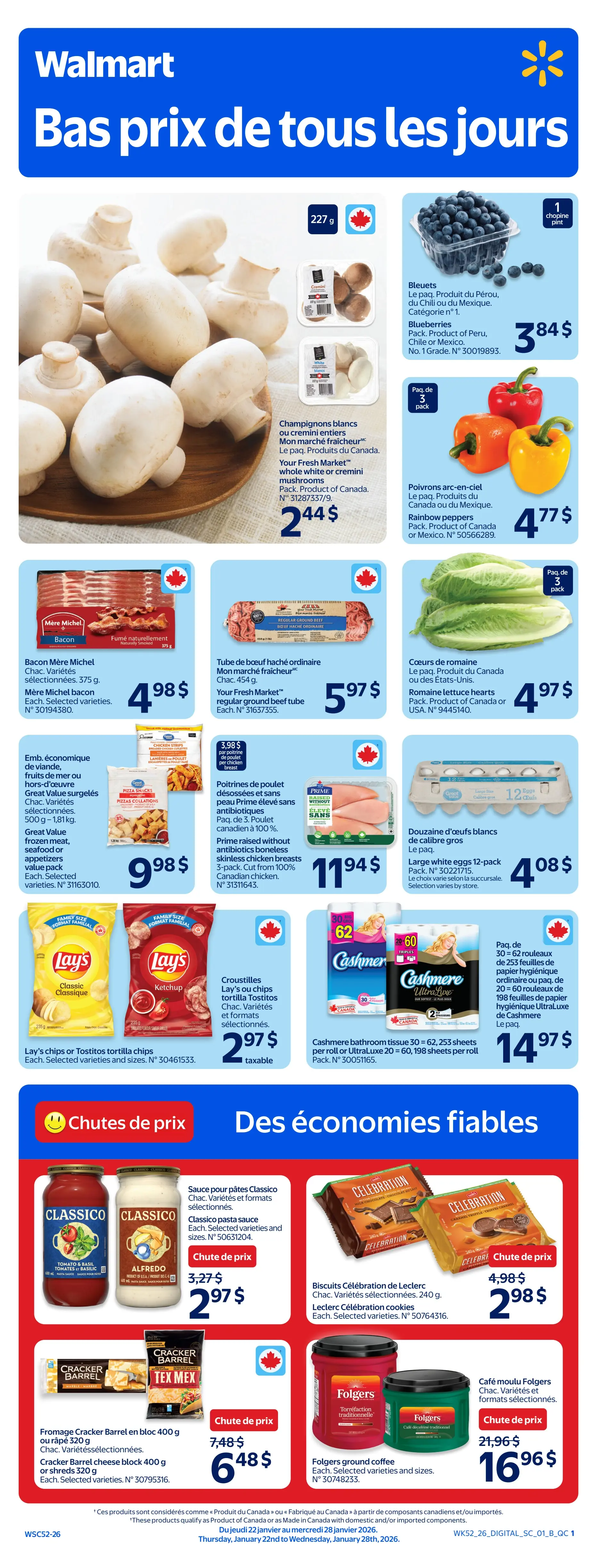 Circulaire Walmart Du 22 Au 28 Janvier 2026 - Page 1